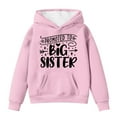 thumbnail image 1 of SonxaHe Toddler Girls Hoodies Long Sleeve Letter Print Oversized Comfy Spring Fall Hooded Sweatshirt Pink,Sized 2-3, 1 of 3