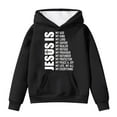 thumbnail image 1 of SonxaHe Toddler Girls' Hoodies Warm Letter Print Long Sleeve Oversized Winter Pullover Hooded Sweatshirts Black,Sized 4-5, 1 of 3