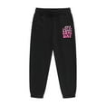 thumbnail image 1 of SonxaHe Toddler Girls' Pants Stretch Waist Jogger Sweatpants Kids Loose Cozy Athletic Casual Cargo Pants Black,Sized 2-3, 1 of 3