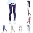 thumbnail image 1 of Sonxahe Butterfly Print Stretch Leggings for Toddler Girls Casual Pants Active Pants,Purple, 1 of 3