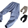 thumbnail image 1 of Sonxahe Kids Solid Jogger Pants Elastic Waist Cargo Pants Daily Trousers,Blue, 1 of 6