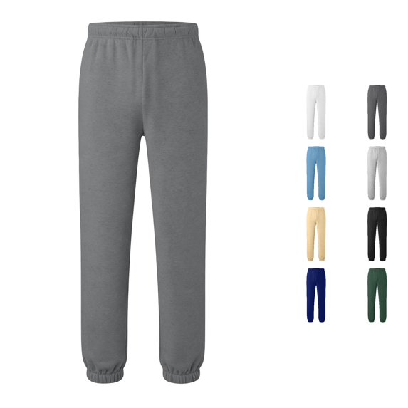 Sonxahe Solid Jogger Sweatpants for Kids Elastic S Elastic Waist Trousers Bottoms,Grey1