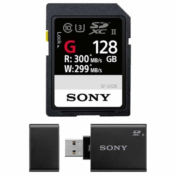 Sony 128GB UHS-II Tough G-Series SD Card with MRW-S1 SD UHS-II USB Reader/Writer