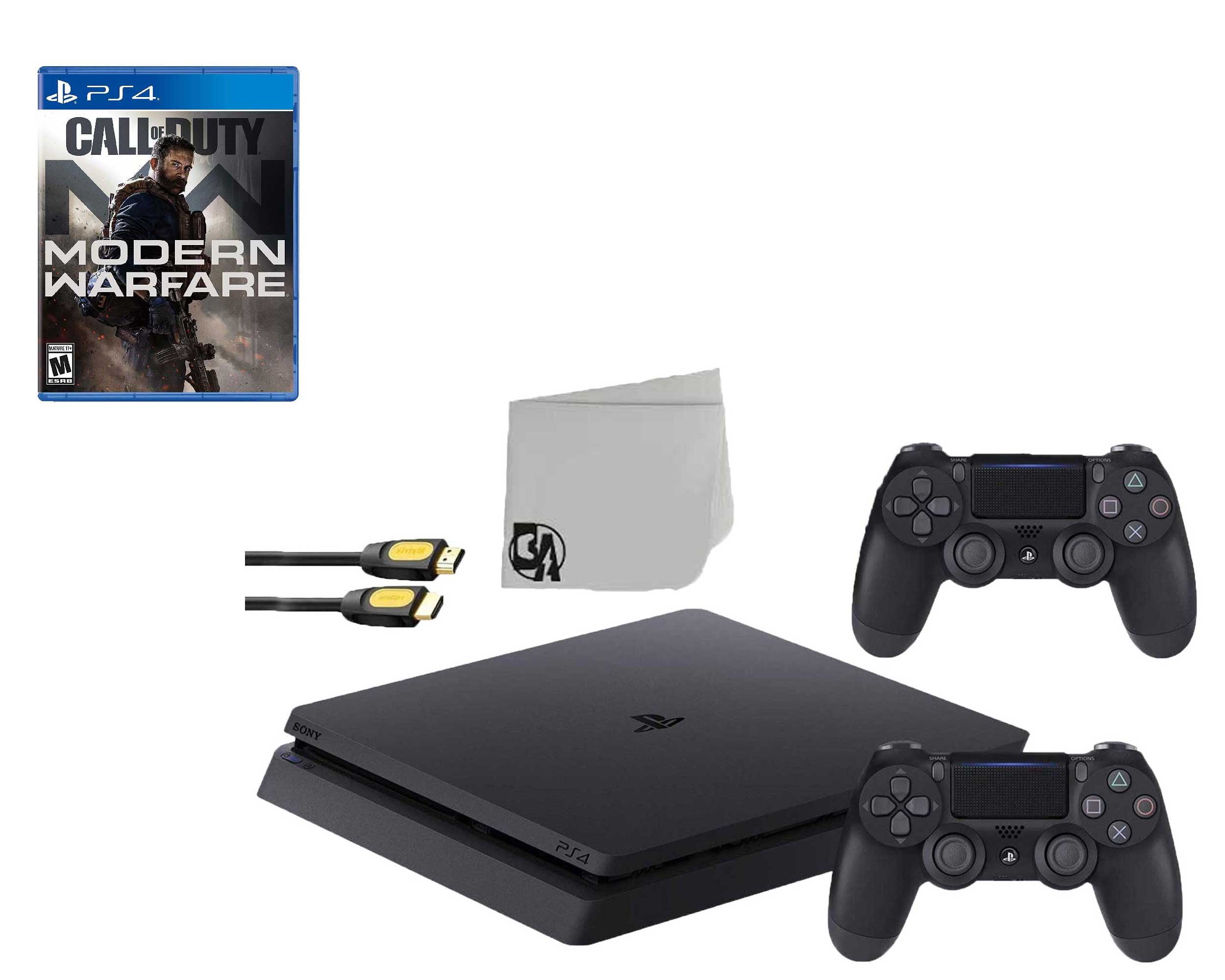 Sony 2215A PlayStation 4 Slim 500GB Gaming Console Black 2 Controller  Included with FIFA-20 Game BOLT AXTION Bundle Lke New