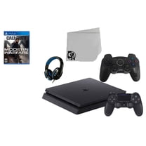 Pre-Owned Sony 2215A PlayStation 4 Slim 500GB Gaming Console Black 2 Controller Included with Call Of Duty-Modern Warfare Game BOLT AXTION Bundle Lke New