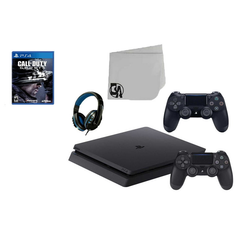 Sony PlayStation 4 500GB Gaming Console Black with Call of Duty Ghosts BOLT  AXTION Bundle Like New 