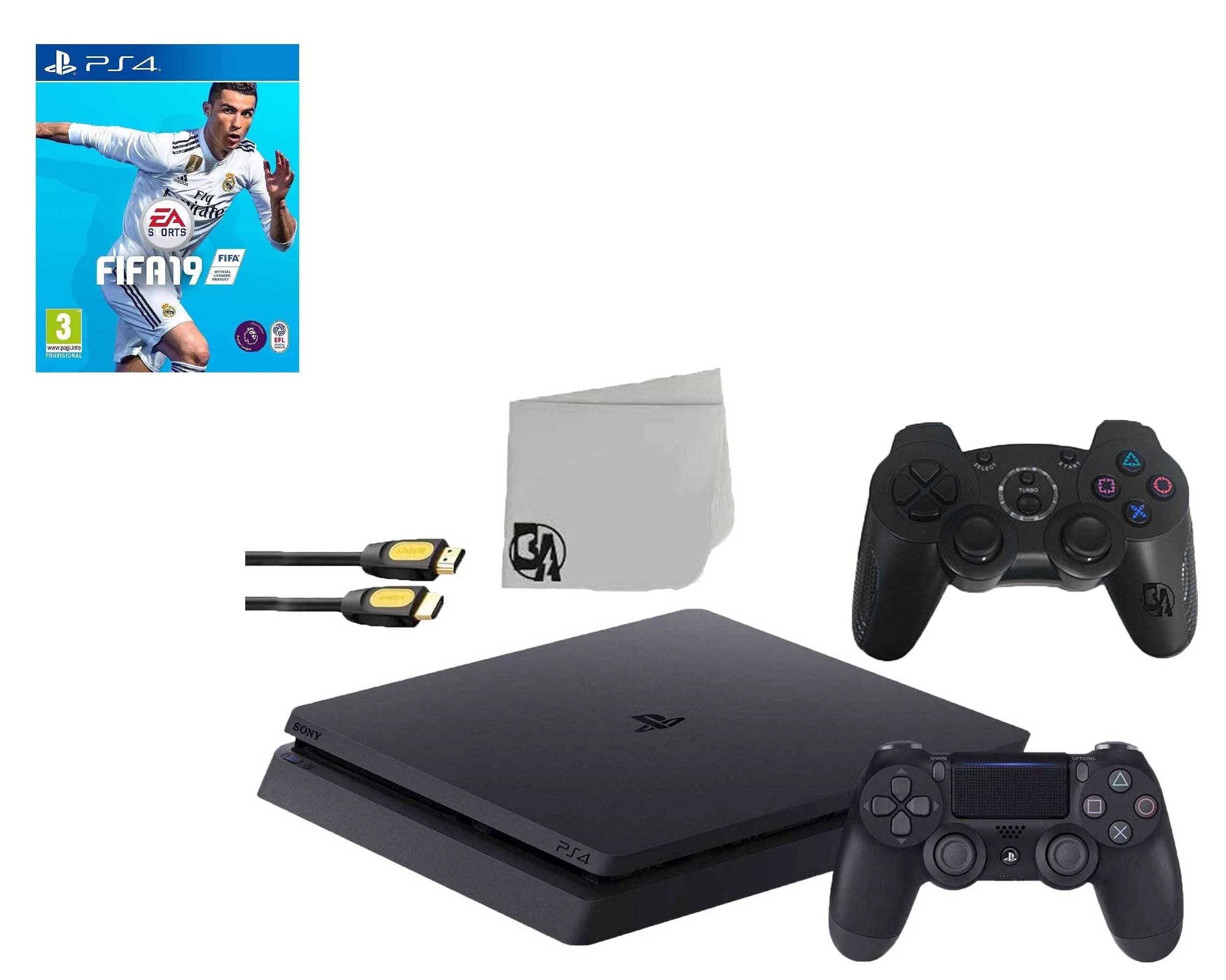 Sony 2215A PlayStation 4 Slim 500GB Gaming Console Black 2 Controller  Included with Call of Duty Black Ops 4 Game BOLT AXTION Bundle Lke New