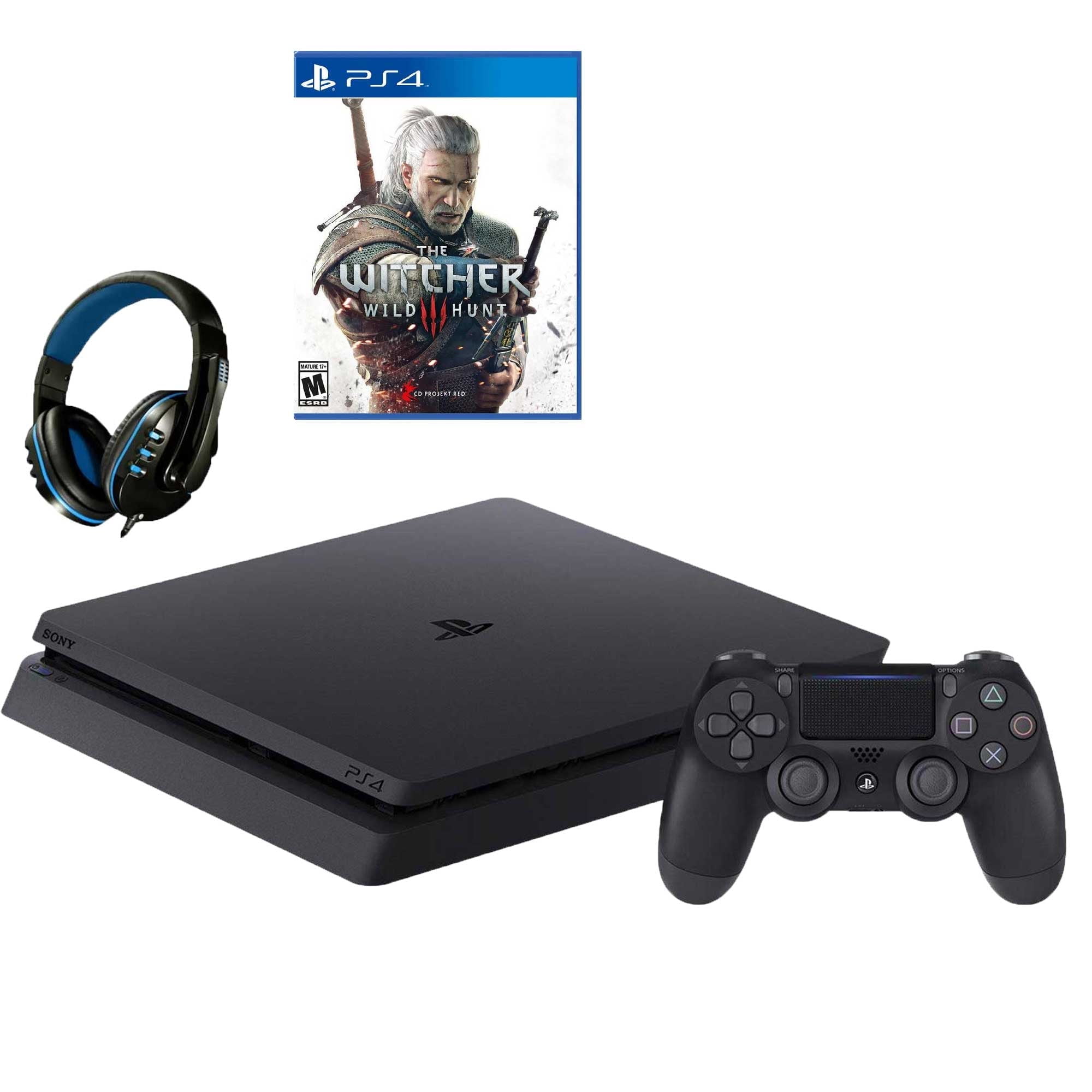 Sony 2215A PlayStation 4 Slim 500GB Gaming Console Black with The Witcher 3  Wild Hunt Game BOLT AXTION Bundle Lke New - Walmart.com