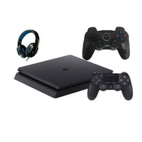 Pre-Owned Sony 2215B PlayStation 4 Slim 1TB Gaming Console Black 2 Controller Included BOLT AXTION Bundle