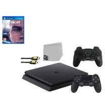Pre-Owned Sony 2215B PlayStation 4 Slim 1TB Gaming Console Black 2 Controller Included with Detroit Become Human Game BOLT AXTION Bundle Lke New