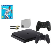 Pre-Owned Sony 2215B PlayStation 4 Slim 1TB Gaming Console Black 2 Controller Included with FIFA-19 Game BOLT AXTION Bundle Lke New