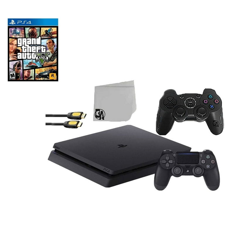 Sony PlayStation 4 Slim 1TB Gaming Console, Black, 2 Controllers