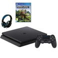 thumbnail image 1 of Pre-Owned Sony PlayStation 4 Slim 1TB with Minecraft w/ Bolt Axtion Headset, Black, 1 of 2