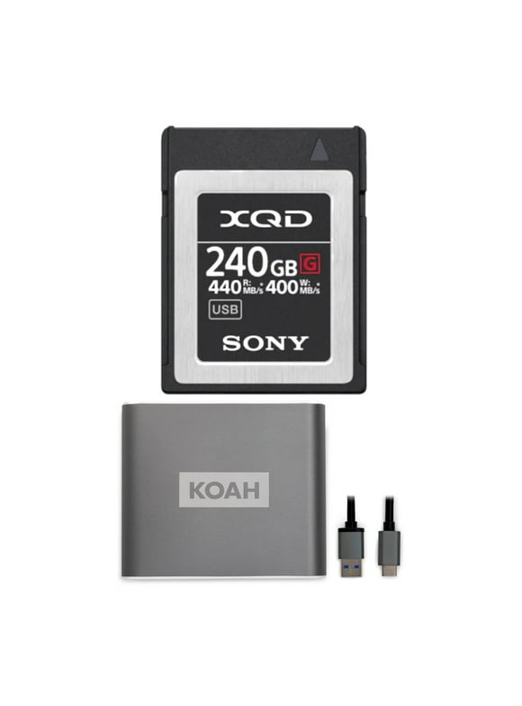 Sony 240GB XQD G Series Memory Card with Koah Reader Bundle
