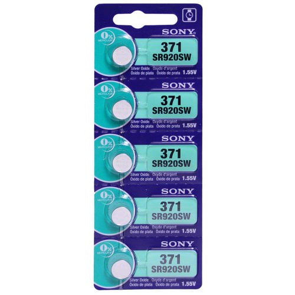 Sony 371 SR920SW 1.55V Silver Oxide 0 Hg Mercury Free Watch