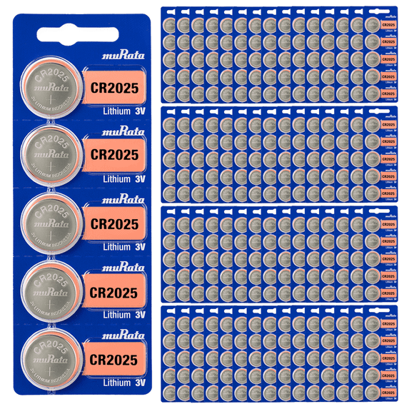 Murata CR2025 Battery 3V Lithium Coin Cell - Replaces Sony CR2025 (1000 Batteries)