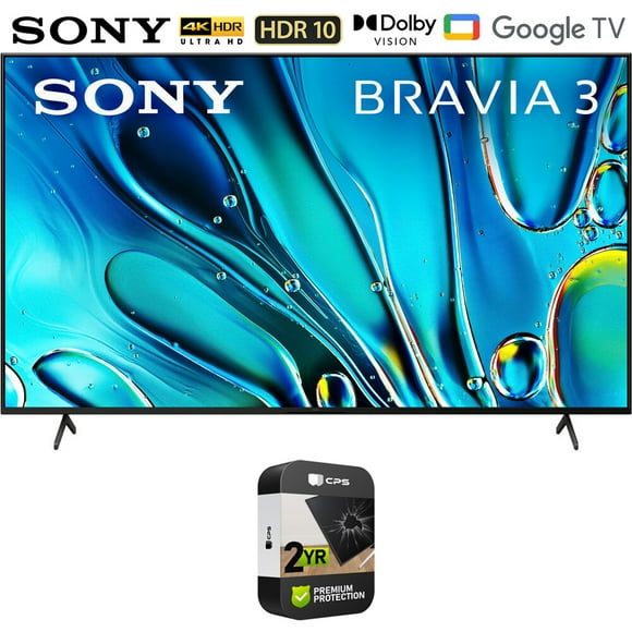 Sony 43 in Class BRAVIA Series 4K HDR LED Smart TV with 2-YR CPS Enhanced Protection Pack, K43S30, 2024