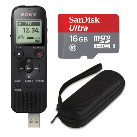 Sony 4GB Digital Voice Recorder with Volume Control, Black, ICDPX470_K5
