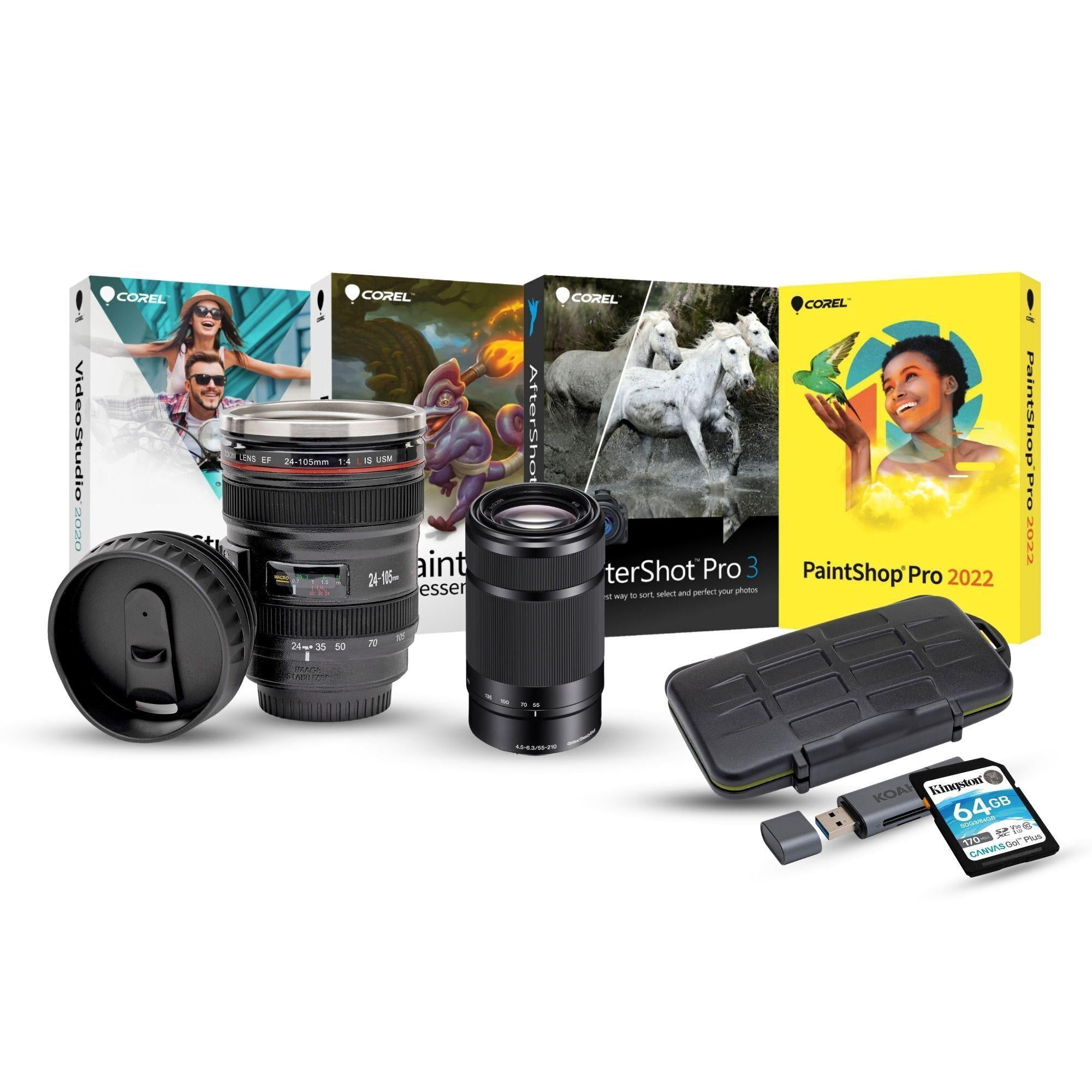 Sony 55-210mm Telephoto Lens with 64GB Memory Card, Editing