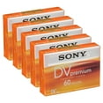thumbnail image 1 of Sony 60 Minute Premium Mini DV Tape Video Cassette DVM60PR4 5 Pack, 1 of 5