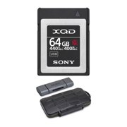 Sony 64GB XQD G Series Memory Card with Carrying Case and Card Reader Bundle