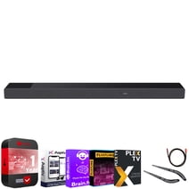 Sony 7.1.2ch 500W Dolby Atmos Soundbar DTS:X and 360 Reality Audio (HT-A7000) Bundle with Universal Soundbar Bracket Mount + HDMI Cable + Entertainment Essentials Bundle + 1 Year Protection Pack