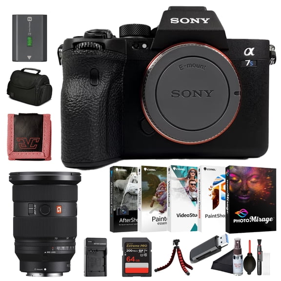 Sony 7S III Full-Frame Mirrorless Camera Body (ILCE-7SM3/B) 12.1 MP BSI Sensor, 4K 120p 10-Bit Video | Sony FE 24-70mm Lens, 64GB Memory Card, NP-FZ-100 Battery and More