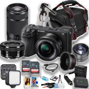 Sony a6700 Mirrorless Camera International Version No Manufacturer  w/ 16-50mm & 55-210mm Lenses + 64GB + Portable LED Light + Cleaning Kit + Accessories