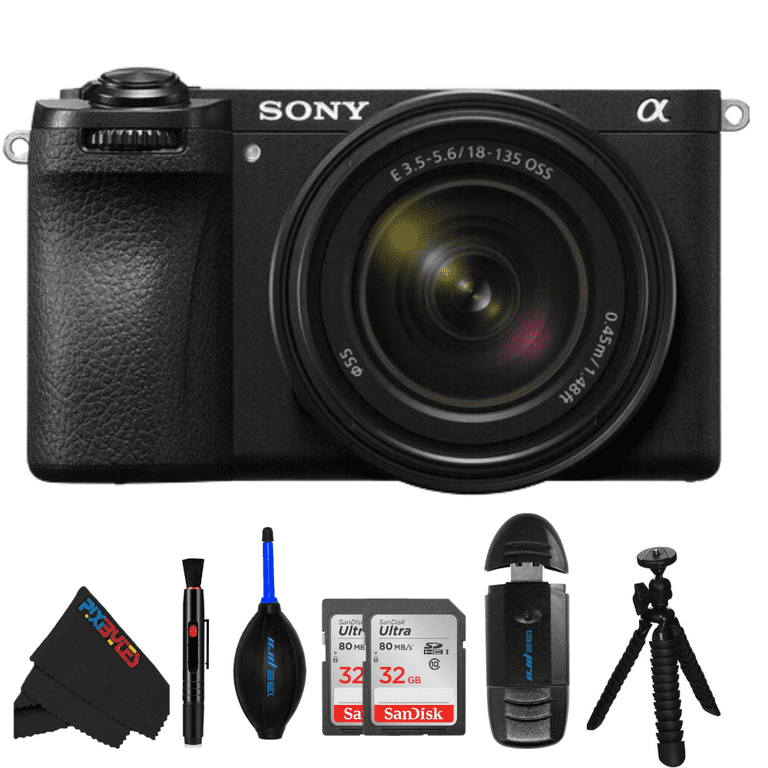 Sony A6700 Mirrorless Camera with 18-135mm Lens - PixiBytes Basic Bundle 