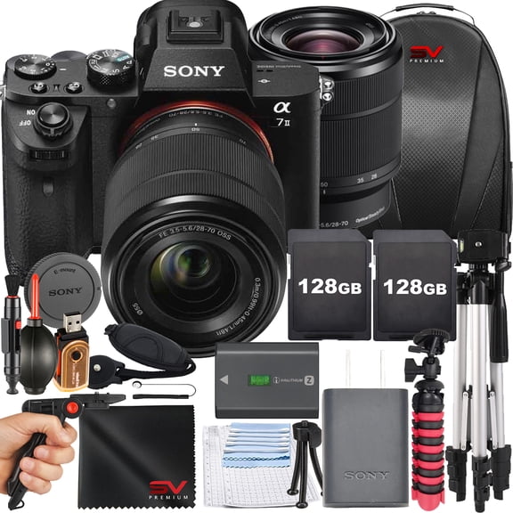 Sony A7 III Mirrorless Camera with 2 Pack 128GB SanDisk Memory Card + Tripod + Case + SV Premium Accessory Bundle (International Version)