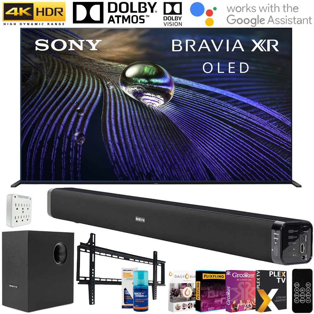 Sony A90J 55 inch 4K HDR Ultra OLED 2021 Smart Television with Soundbar and Subwoofer (XR55A90J) - image 1 of 11