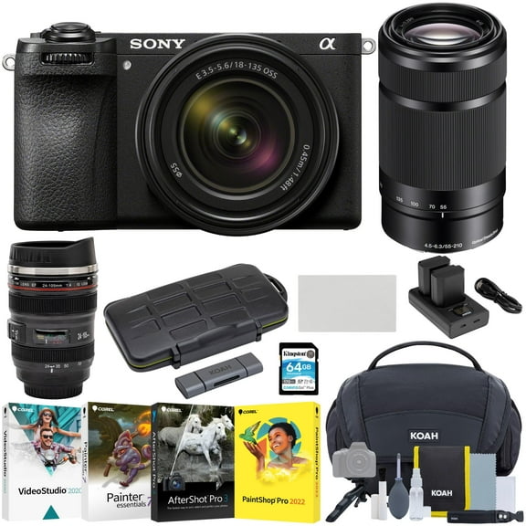 Sony Alpha 6700 APS-C Mirrorless Camera with 16-50 and 55-210mm Lens Bundle