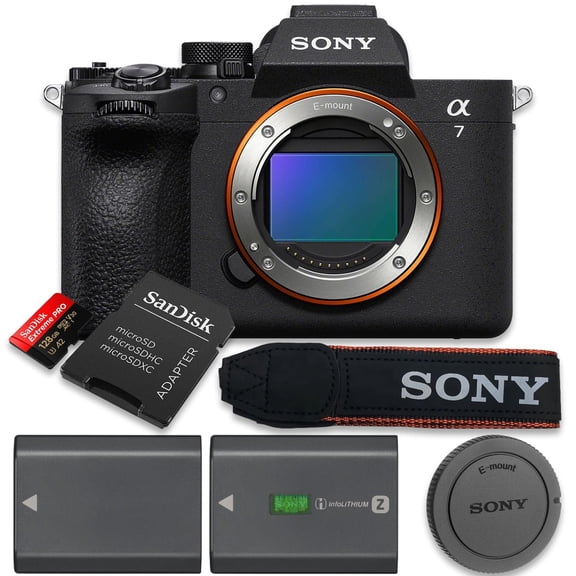 Sony Alpha 7 V Full-Frame Hybrid Mirrorless Camera: 30fps Blackout-Free Shooting, AI Autofocus, 5-Axis in-Body Stabilization (Body only) Value Bundle