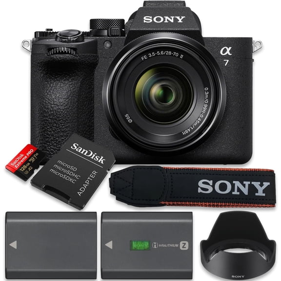 Sony Alpha 7 V Full-Frame Hybrid Mirrorless Camera: 30fps Blackout-Free Shooting, AI Autofocus + Sony - FE 28-70mm f/3.5-5.6 OSS Interchangable Standard Zoom Lens (Value Bundle)