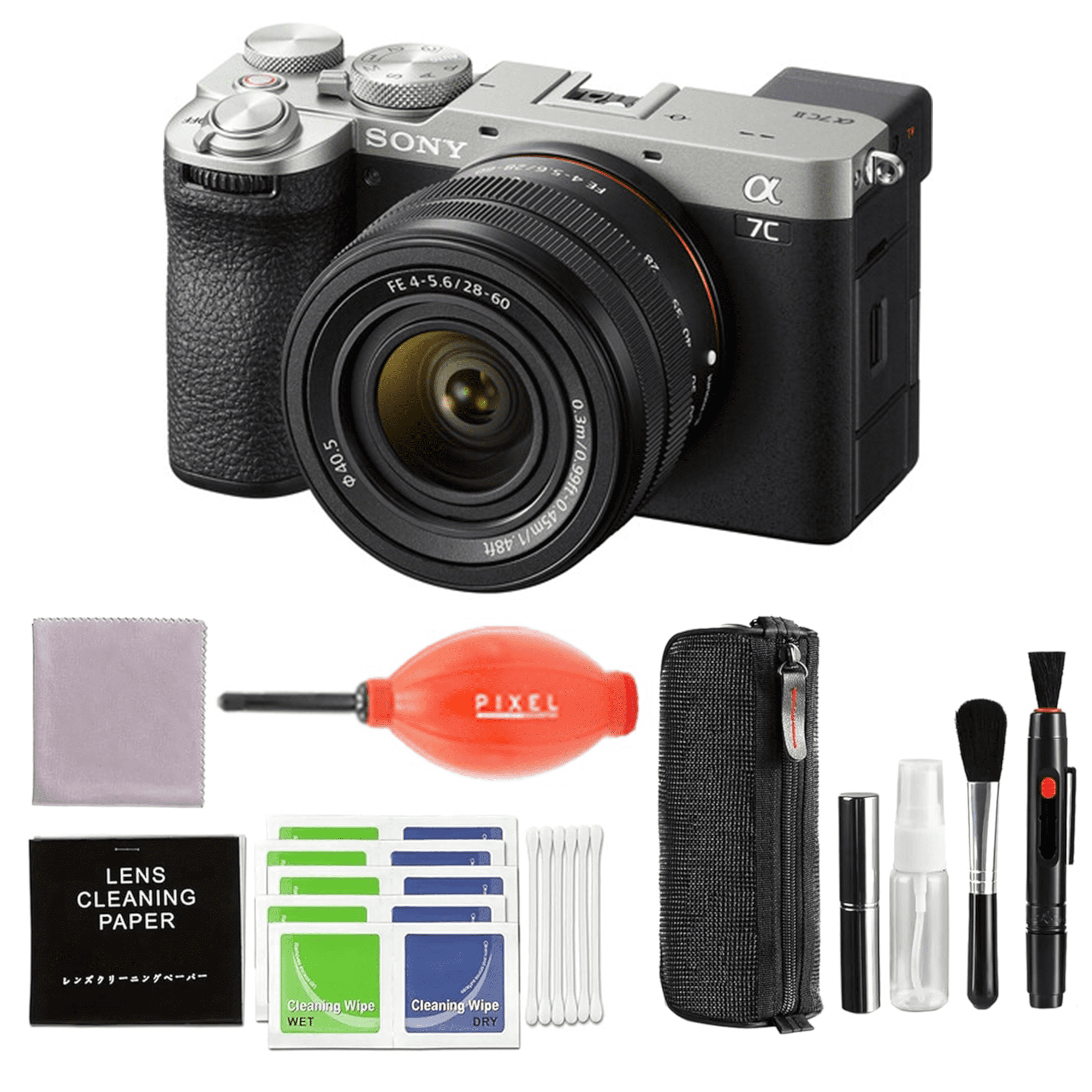 Sony Alpha 7C II Full-Frame Camera with 28-60mm Lens (Silver) Bundle ...