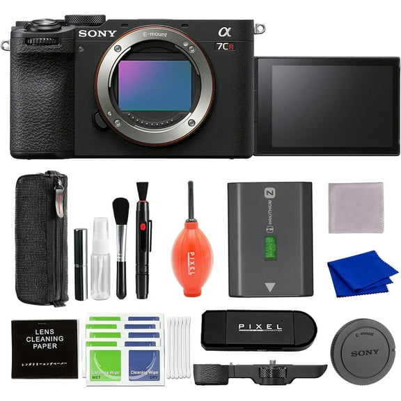 Sony Alpha 7CR Full-Frame Interchangeable Lens Hybrid Camera (Black) Bundle with Advanced Accessories | Sony a7CR