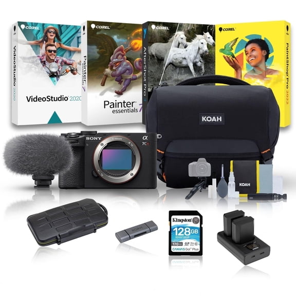 Sony Alpha 7CR Full-Frame Mirrorless Camera Body, Editing Software, 128GB SD Card Bundle