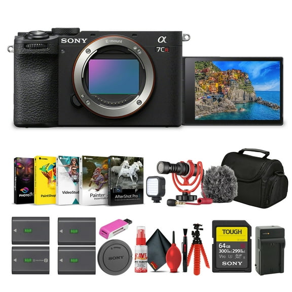 Sony Alpha 7CR Full-Frame Mirrorless Hybrid Camera + Extended Accessory Kit (International Model)