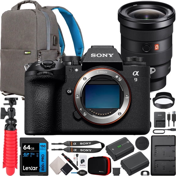 Sony Alpha 9 III Full Frame Mirrorless Interchangeable Lens Camera ILCE-9M3 a9 III Pro Bundle with FE 16-35mm F2.8 GM Zoom Lens SEL1635GM + Deco Gear Photography Backpack and Accessories Kit