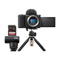 thumbnail image 1 of Sony Alpha ZV-E10 II Content Creators’ Camera Body (Black) Bundle with Vlogger Shotgun Microphone, Joey Mini Extendable Tripod with Built-In Phone Mount, and SDXC UHS-I Memory Card (4 Items), 1 of 7