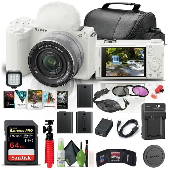 Sony Alpha ZV-E10 II Mirrorless Camera with 16-50mm Lens White Bundle (International Model)