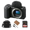 thumbnail image 1 of Sony Alpha ZV-E10 II Mirrorless Camera, Black, Bundle with PRO 128GB Memory Card, Battery and Shoulder Bag, 1 of 9