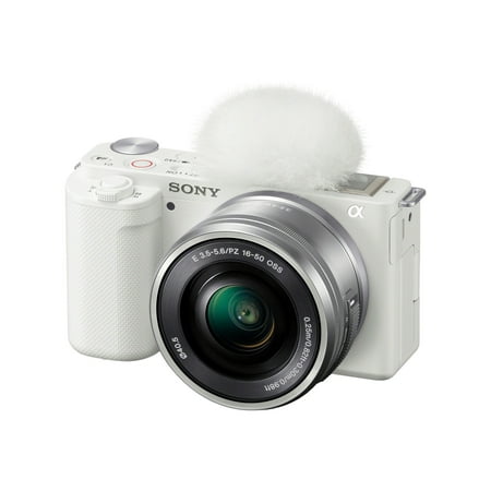 Sony - Alpha ZV-E10 Kit Mirrorless Vlog Camera with 16-50mm Lens - White