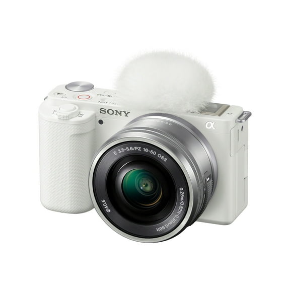 Sony ILCZVE10LW Alpha ZV-E10 - APS-C Interchangeable Lens Mirrorless Vlog Camera Kit - White