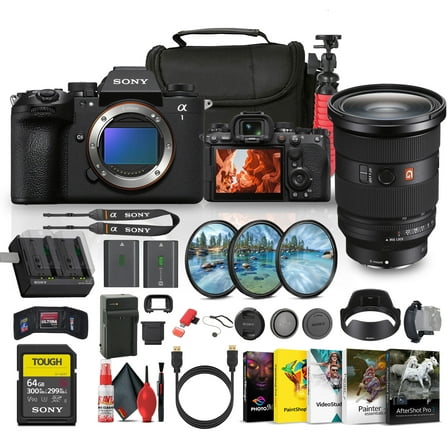 Sony Alpha a1 II Full-Frame Mirrorless Camera with Sony FE 24-70mm GM II Lens, Pro Bundle Professional kit with essential accessories (International Model)