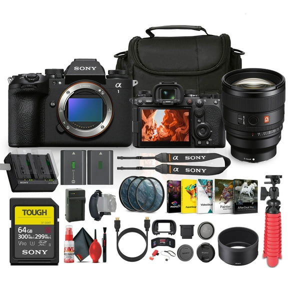 Sony Alpha a1 II Full-Frame Interchangeable Lens Mirrorless Camera (ILCE-1M2) + Sony FE 85mm GM II Lens + 64GB Memory Card + More(International Model)