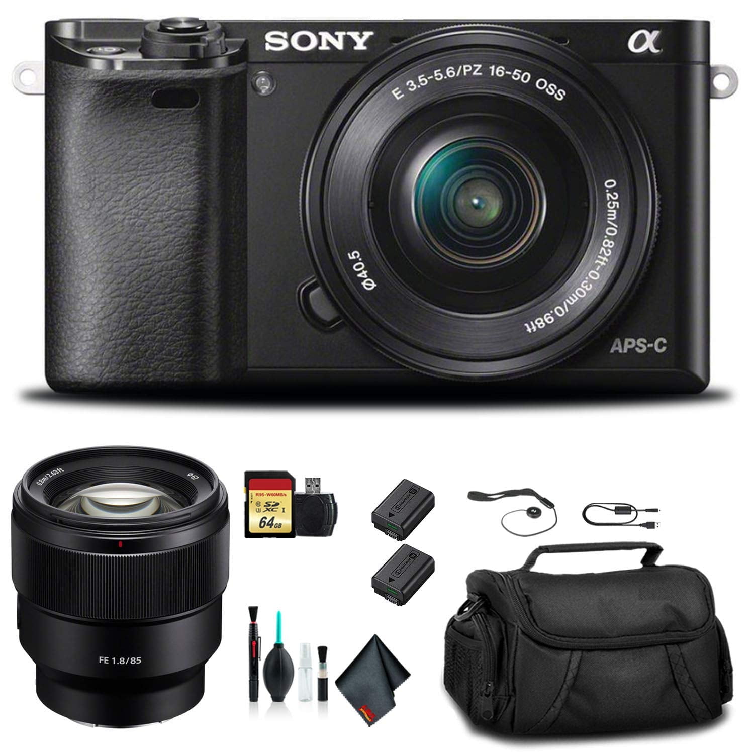Sony Alpha a6000 Mirrorless Camera with 16-50mm and 55-210mm