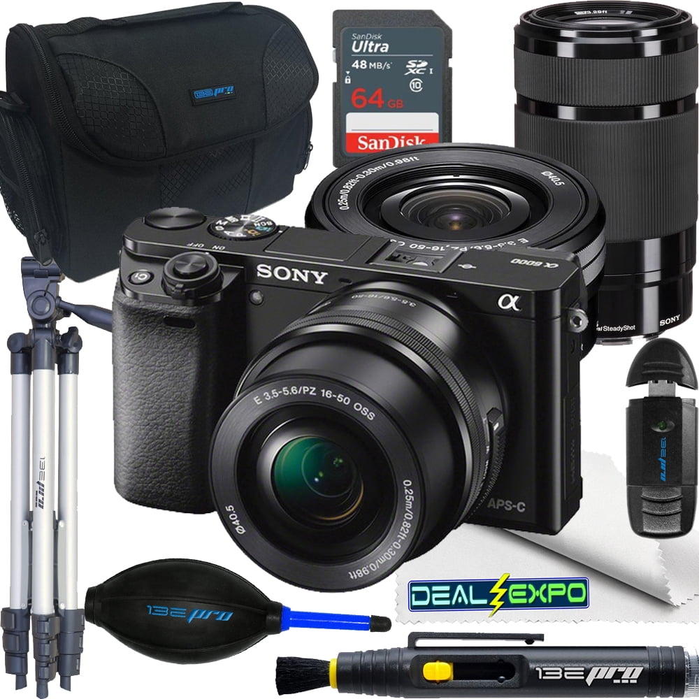 Sony Alpha a6000 Mirrorless Digital Camera w/ 16-50mm and 55-210mm Power  Zoom Lenses +Buzz-Photo Kit