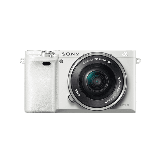 Sony Alpha a6000 Mirrorless Interchangeable-lens Camera w/ 16-50mm lens - White
