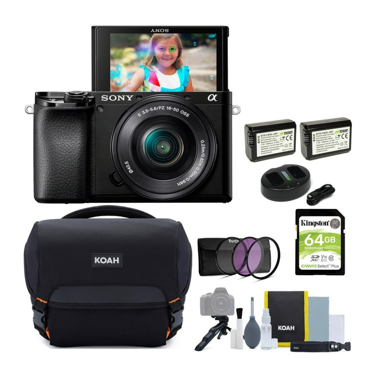 Sony Alpha a6100 Mirrorless Camera, 24.2MP APS-C, 16-50mm Lens